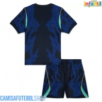 Camisa de time de futebol Brasil Replicas 2º Equipamento Infantil Mundo 2026 Manga Curta (+ Calças curtas)